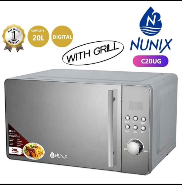 Nunix 20L Digital Microwave with Grill – Model C20UG