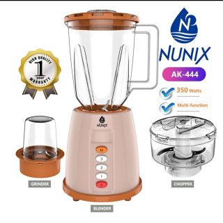 Nunix AK-444 3-in-1 Blender with Grinder & Chopper – Multi-Purpose Kitchen Appliance | KSh 2,999