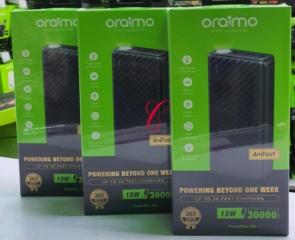 Oraimo PowerBox 300 Lit OPB-1301 30,000mAh power bank ksh. 3850